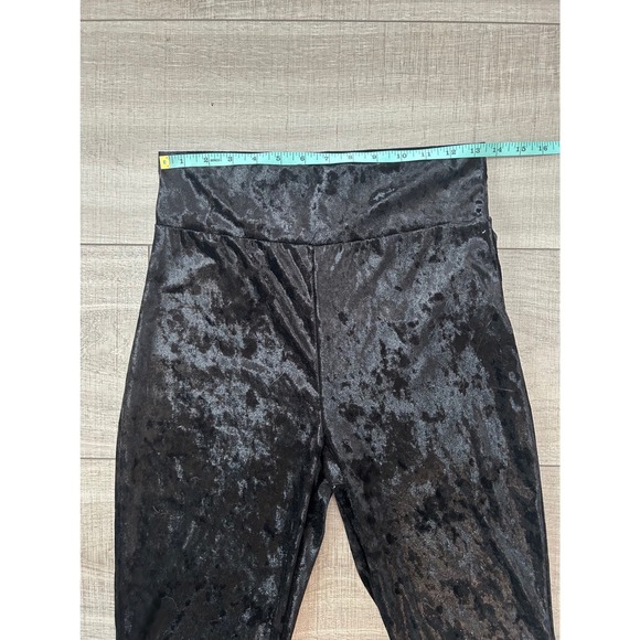 black velvet flare pants y2k bell bottoms festival goth - Picture 4 of 4